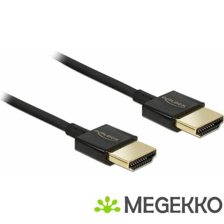 Delock 84773 high speed HDMI met extra dunne kabel, 2m, Computers en Software, Overige Computers en Software, Nieuw, Verzenden