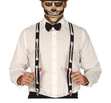 Halloween Skelet Bretels, Verzenden, Nieuw