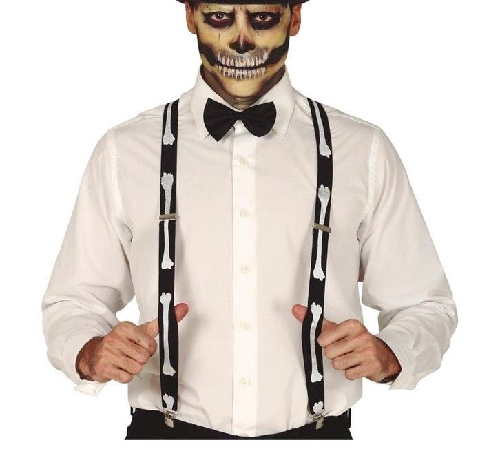 Halloween Skelet Bretels, Hobby en Vrije tijd, Feestartikelen, Nieuw, Verzenden