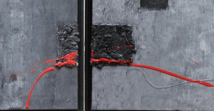 Norbert Mayer - Nomay (b. 1966 i) - A pair of abstract, Antiek en Kunst, Kunst | Schilderijen | Klassiek