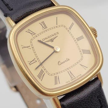 Longines - Cushion-Case Roman Numeral Dress Quartz - Zonder