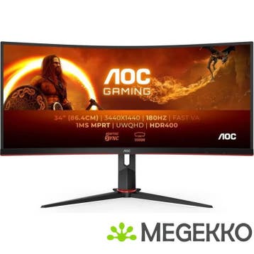 AOC GAMING CU34G2XP/BK 34  Wide Quad HD 180Hz Curved VA, Computers en Software, Monitoren, Verzenden, Nieuw