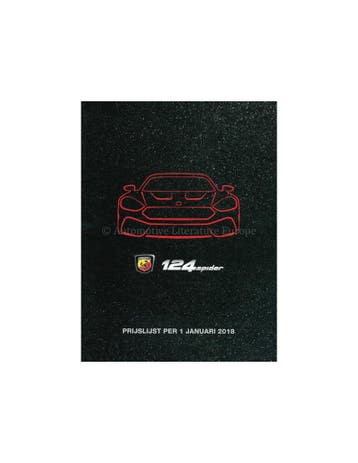 2018 ABARTH 124 SPIDER PRIJSLIJST NEDERLANDS, Nieuw