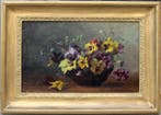 Camilla Goebl-Wahl (b.1871) - Pansies in a ceramic vase