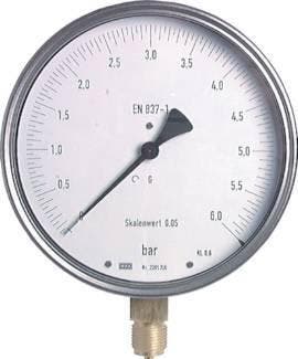0..1.6 Bar Manomètre inférieur Acier inoxydable 160 mm, Verzenden