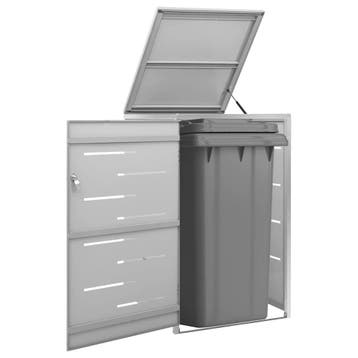vidaXL Containerberging enkel 69x77,5x115 cm roestvrij staal, Doe-het-zelf en Bouw, Verzenden
