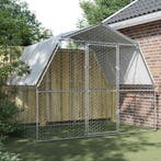 vidaXL Kippenhokken met dak en deur gegalvaniseerd staal, Verzenden