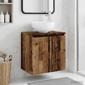 vidaXL Wandgemonteerde wastafel van een meubel Oud hout, Verzenden, Nieuw