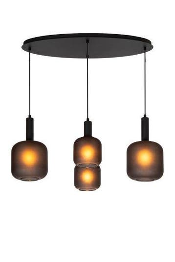 Hanglamp Lucide ELOISE -  - 4xE27 - Zwart -, Verzenden