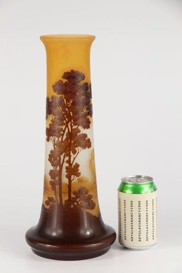 Emile Gallé, Établissements Gallé - Vase - Verre, Antiquités & Art