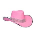Roze Cowboyhoed Glitters, Hobby en Vrije tijd, Feestartikelen, Verzenden, Nieuw