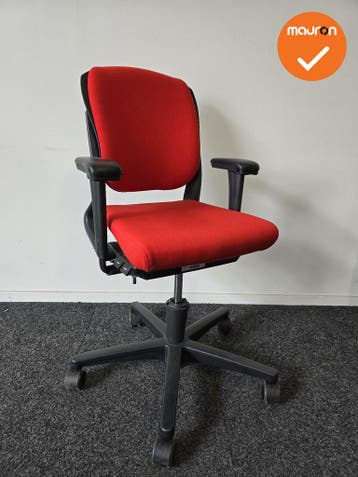 Ahrend 230 bureaustoel - refurbished - Medium Rug - Rood, Werkplek, Ophalen of Verzenden, Gebruikt, Stoel