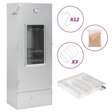 vidaXL BBQ-rookoven met koude rookgenerator gegalvaniseerd, Verzenden