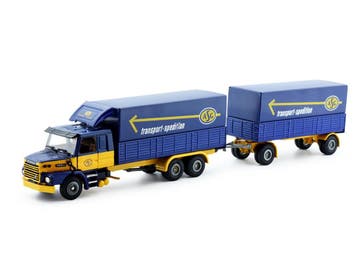 Schaal 1:50 Tekno 80186 Zweden 1980 ASG Motorwagen-aanhan..., Ophalen of Verzenden, Gebruikt, Tekno