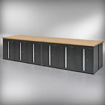 Datona Werkbank PRO eiken - 12 opbergkasten - 400 cm -, Ophalen of Verzenden, Nieuw