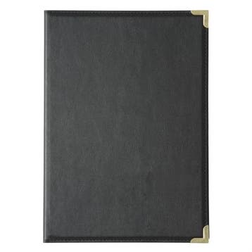 Kunstlederen menu map zwart | A5 formaat | 1 hoes 4, Verzenden