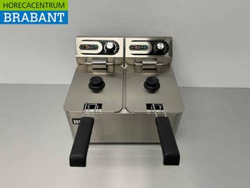 HCB Friteuse double en acier inoxydable 2 x 4,5 litres 230V, Verzenden