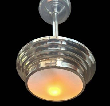 NO RESERVE - Plafondlamp - Schorsing - Glas, Metaal