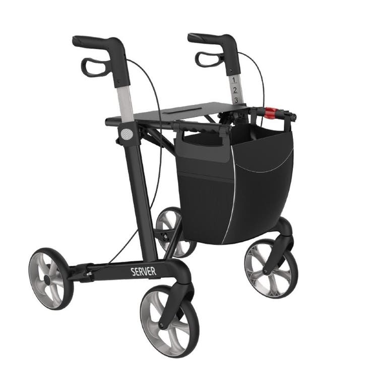 Rehasense Server lichtgewicht rollator STANDARD - Zwart, Divers, Déambulateurs, Enlèvement ou Envoi