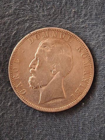 Roumanie. Silver Coin 5 Lei 1880 Carol I - Authentic
