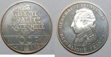 France Frankreich Km 962a 100 Francs 1987 Typ Lafayette, Verzenden, België