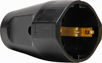 Kopp Plastic Coupling Black Contrasting Plug RA - 182105009, Verzenden, Nieuw