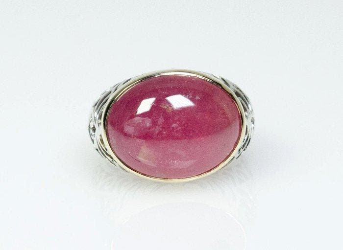 Zonder minimumprijs - Ring - 585 goud / zilver -, Handtassen en Accessoires, Ringen