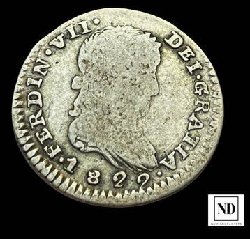 Espagne. Fernand VII. Real 1822 - Zacataecas RG (Sans prix
