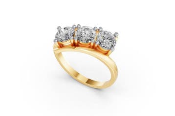 Zonder minimumprijs - Ring - 14 karaat Geel goud - 2.21ct.