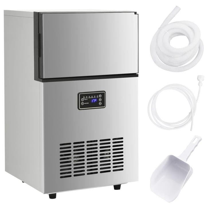vidaXL IJsblokjesmachine 45 kg / 24 u zilverkleurig, Elektronische apparatuur, Overige elektronische apparatuur, Nieuw, Verzenden