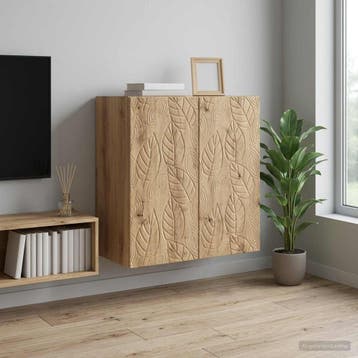 vidaXL Wandkast 59 x 31 x 60 cm Bewerkt hout Artisanaal, Huis en Inrichting, Verzenden, Nieuw