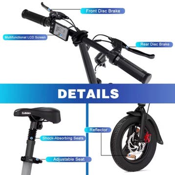 EG01 Urban Elektrische Fiets - 14-inch Wielen - Opvouwbare, Verzenden, Nieuw, ELEKGO