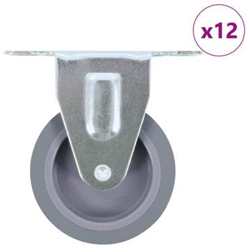 vidaXL 12 st Wielen vast 75 mm, Verzenden, Nieuw