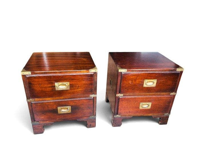 Commode - Acajou - Paire de petites tables de chevet en, Antiquités & Art, Art | Objets design