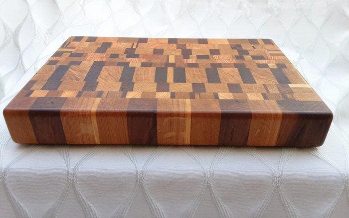 Dienblad - Hout - Ambachtelijke snijplank, Antiek en Kunst, Antiek | Keukengerei