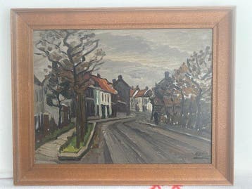 Isidore Opsomer (1878-1967) - Expressionist town view, Antiquités & Art
