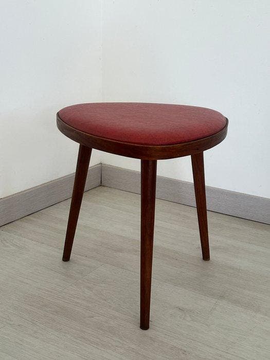 Kruk - Hout, Leder, Antiek en Kunst, Kunst | Designobjecten