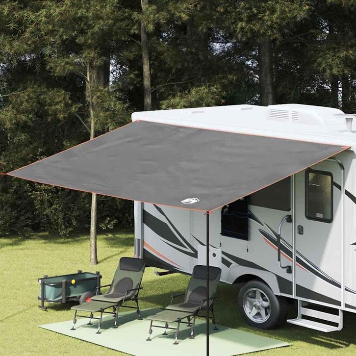 vidaXL Waterdichte Tarp -persoons 240 x 460 cm Grijs en, Caravanes & Camping, Tentes, Envoi