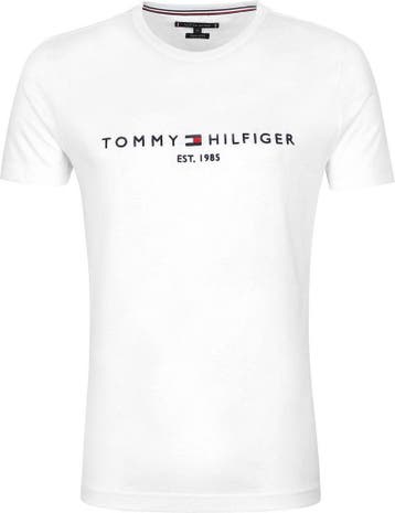 Tommy Hilfiger Logo T-shirt Wit maat Maat 52/54 (L) Heren, Kleding | Heren, T-shirts, Maat 52/54 (L), Verzenden, Wit, Tommy Hilfiger