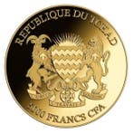 Tsjaad. 5000 Francs 1/200 oz 999 Fine Gold 5000 CFA Francs