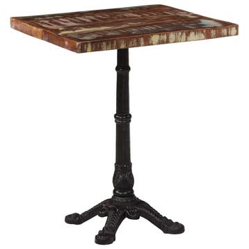 vidaXL Bistrotafel 60x60x76 cm massief gerecycled hout, Verzenden, Nieuw