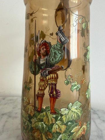 Fritz Heckert - Kruik - Glas - Landsknecht Jug