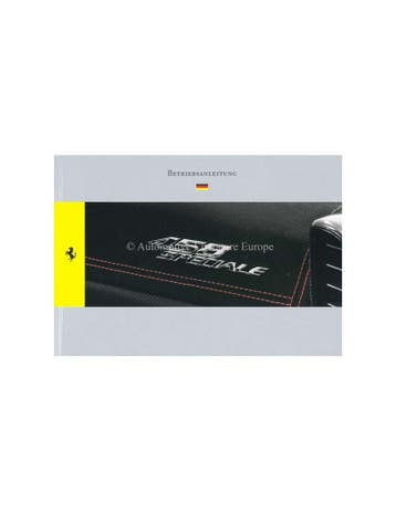 2013 FERRARI 458 SPECIALE INSTRUCTIEBOEKJE DUITS