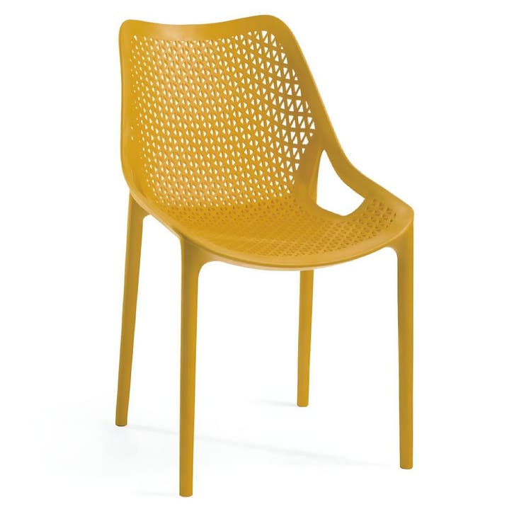 Stoel | Kunststof | Geel | In-/Outdoor | 500x610x800(h)mm, Zakelijke goederen, Horeca | Keukenapparatuur, Nieuw in verpakking