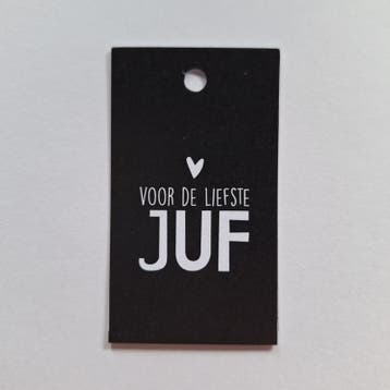 3x Cadeaulabel  Voor de liefste JUF  (Per 3 stuks), Verzenden, Nieuw