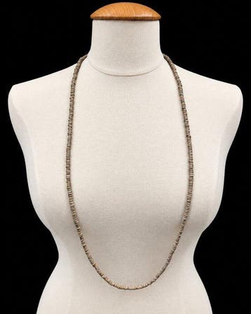 Oud-Egyptisch Terracotta kralenhalsketting - 100 cm (Zonder