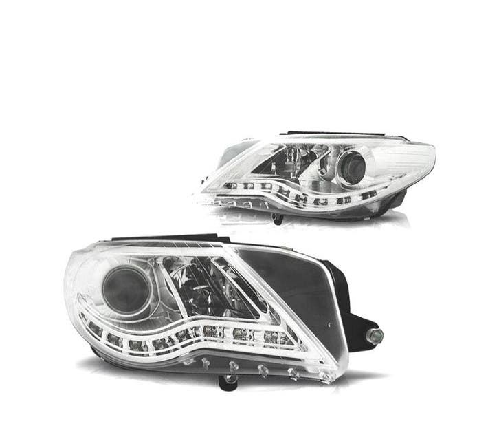 Phares Pour Volkswagen Vw Passat Cc 08-12 Daylight Fond Chro, Autos : Pièces & Accessoires, Éclairage, Envoi