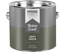 Moodpaints Muurverf Betonlook - 2500 ml - Army Green, Verzenden, Nieuw