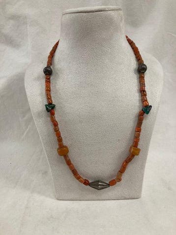 Collier de corail tibétain avec alliage dargent - Corail -, Antiquités & Art