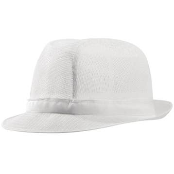 Trilby Hoed | Kunststof | Wit | Zonder Haarnet British, Verzenden